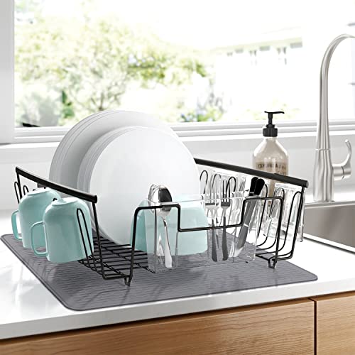 Stove Top Cover for Electric Stove - Silicone Stove Mat for Glass Top, Glass Cooktop Protector, XL Dish Drying Mats For Kitchen,Oven Covers for Electric Stove (Gray,28 x 20)
