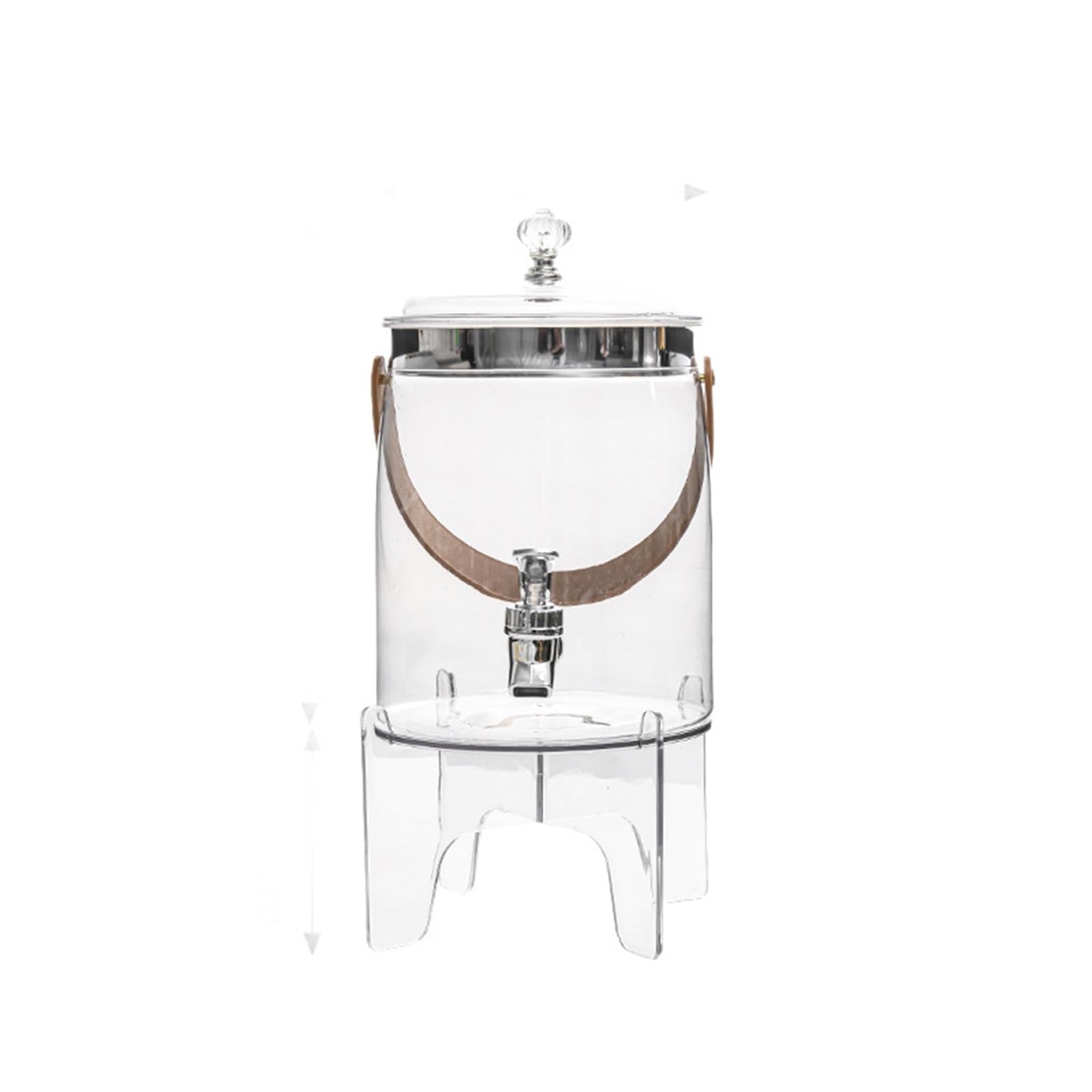 ASerZenith Juice Dispenser Beverage Dispenser With Stand Plastic Drink Dispensers With Stainless Steel Spigot - Drinks Water Parties Ice Chamber(6L)