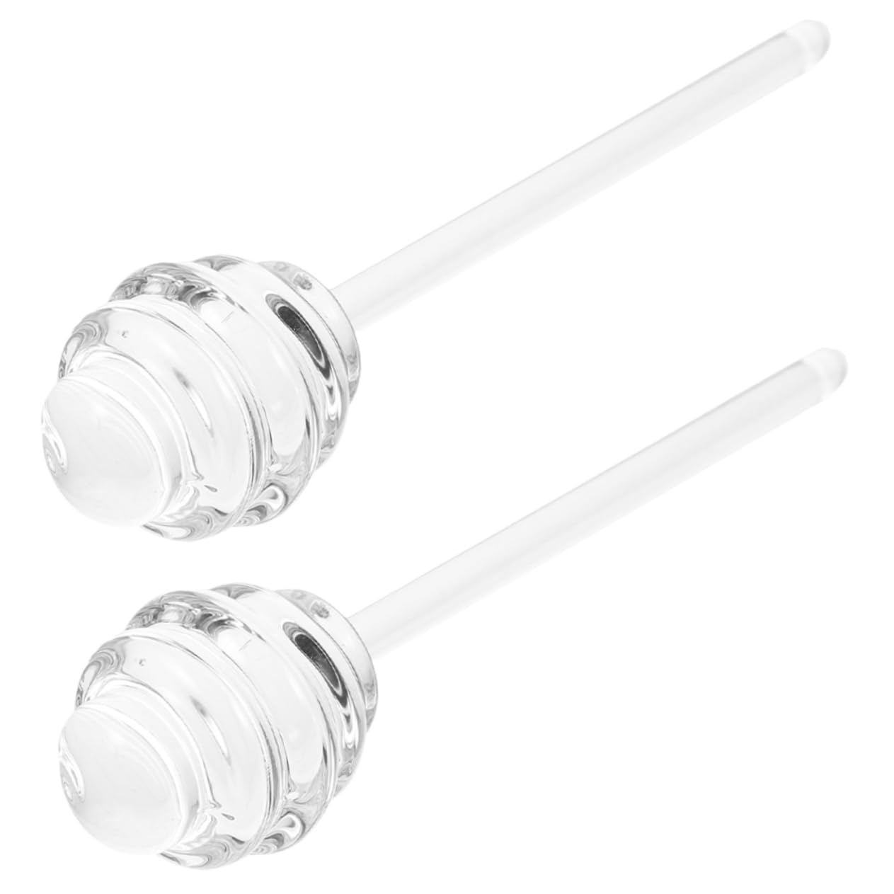 PRETYZOOM 2Pcs Portable Honey Dipper Transparent Honey Sticks for Easy Stirring for Home Restaurant and Cafe Use Food Grade Safe Material Comfortable Grip Design