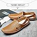 Noblespirit Men's Driving Shoes Leather Fashion Slipper Casual Slip on Loafers Shoes in Summer Mens Mules Shoes Breathable Diameter-zinroy Slip-on Loafers Red Brown NSLFS8503-RB43