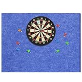 keagan bersaglio allungato per freccette professionali, 120 x 90 x 1,2 cm, spessore bordo in feltro, autoadesivo, per bersaglio, per bersaglio, piastrelle da parete in feltro