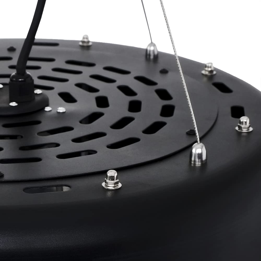 TROTEC Promiennik podczerwieni IR 1550 SC – moc grzewcza 600 W / 900 W / 1500 W – promiennik sufitowy do patio, inkl. Fernbedienung, oświetlenie LED