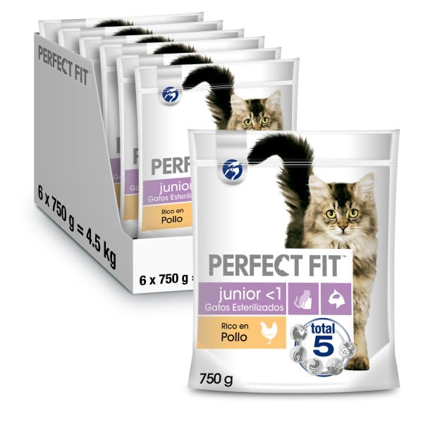 Pienso para Gatos Esterilizados Junior Sabor Pollo 750g