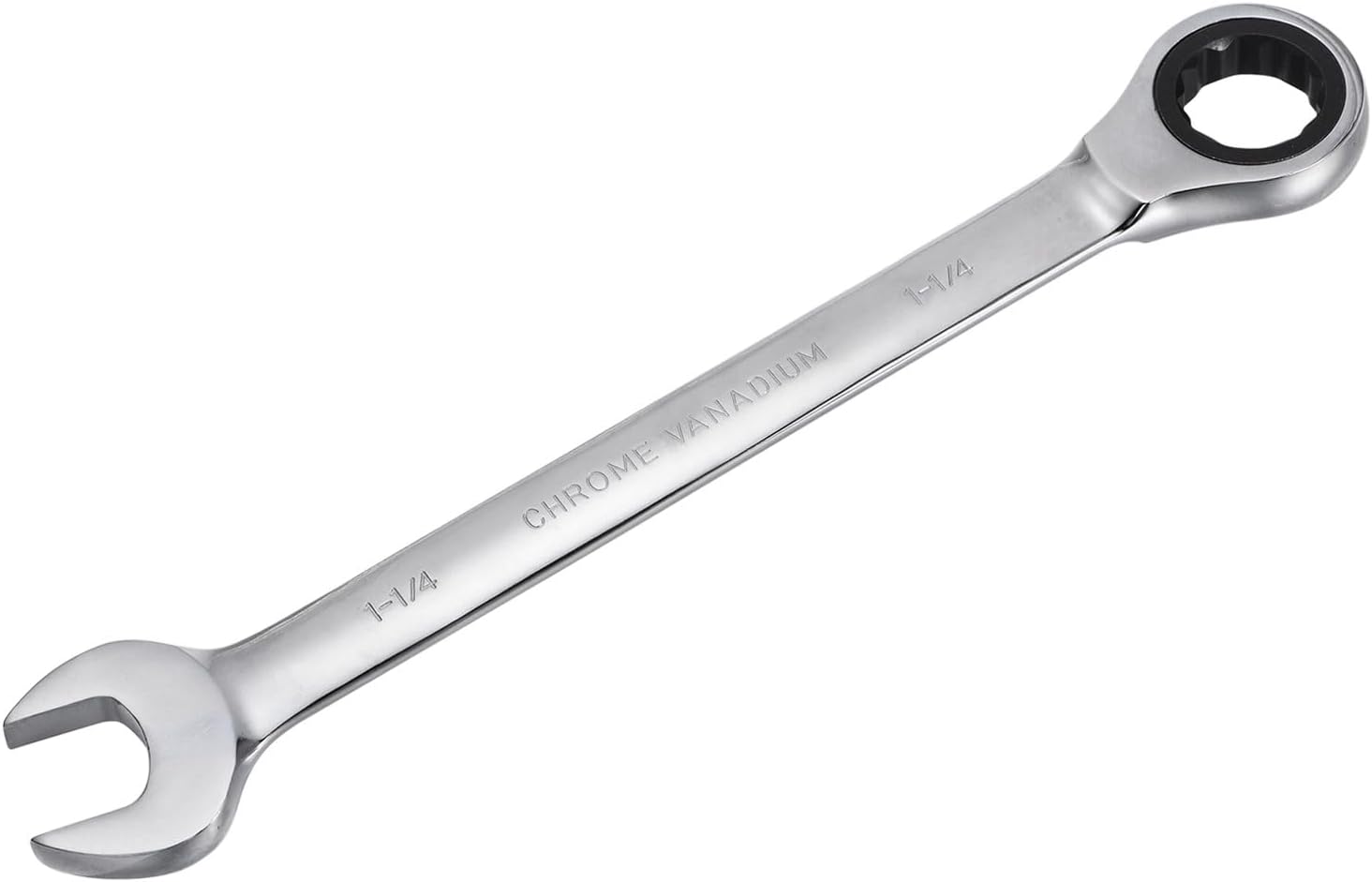 uxcell 11/4 Inch Ratcheting Combination Wrench SAE 72 Teeth 12 Point