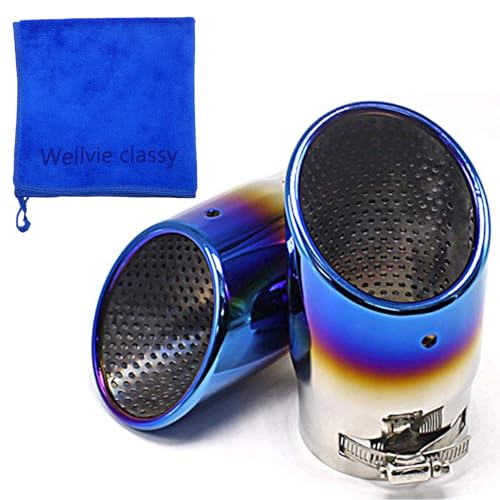 Wellvie classy アテンザ セダン/ワゴン GJ系 CX-5 CX-3 マツダ マフラーカッター カーパーツ カー用品 車専用 チタンカラー スラッシュカット 2本セット パーツ カスタム