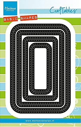 Marianne DesignCraftables Basic Shapes Stitch Rectangle Die, Grey