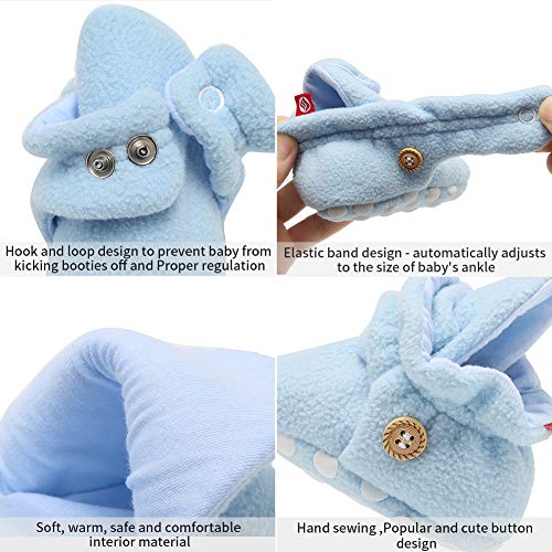 image for Lancholy Newborn Baby Soft Fleece Booties Infant Boy Girl Cozy Socks w