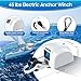 Electric Boat Anchor Winch with Wireless Remote Control, 12V Marine Saltwater Windlass Kit for Anchors Up to 25 LBS, Ideal for All Boats