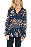  Desigual BLUS_Happy Blouse, Bleu (Navy), FR: 38 (Taille Fabricant: S) Femme