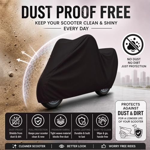 Image of Kayme Motorcycle Cover Waterproof Heavy Duty All Weather, Quad 4 Wheeler Cover Sun Rain Snow Protection (Mid-Black, Yameha R15 V4)