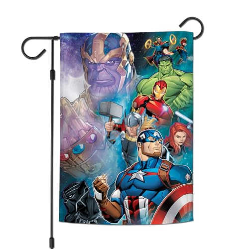 Drapeaux de jardin Avengers Marvel parfaits pour animer votre pelouse et terrasses familiales