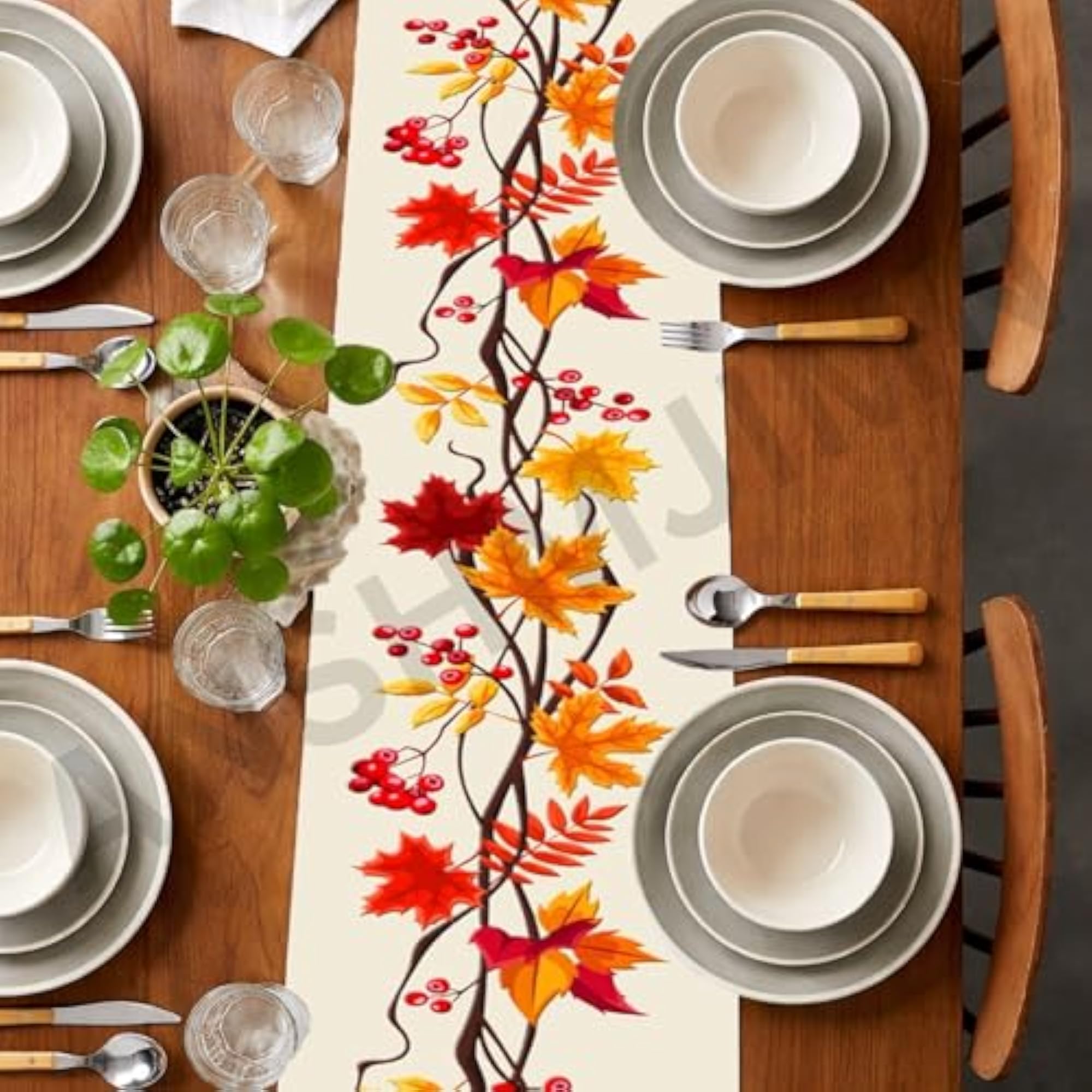 Stylish Printed Table Runner for Dining Table, Washable Fabric