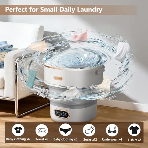 Image of 20L Portable Washing Machine,Folding Washer Machine and Spin-Dryer