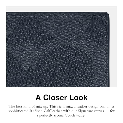 Coach Men's New York Zip Card Case in Loved Leather, Denim/Deep Blue, One Size4