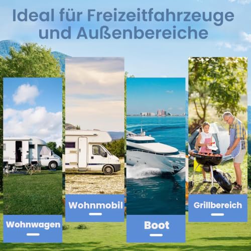 Mein HERZ Bequeme Handpumpe der Familie im Freien, Trinkwasserpumpe, Handwasserpumpe, Handpresse Wasser, Caravan Sink Wasser Handpumpe Double Action Camping Trailer Wohnmobil Ersatzpumpwerkzeug(Weiß)