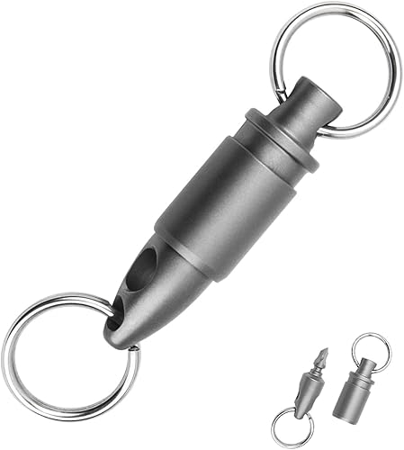 Llavero de titanio de liberación rápida, llavero giratorio desmontable con 2 piezas de llavero, accesorio para llaves