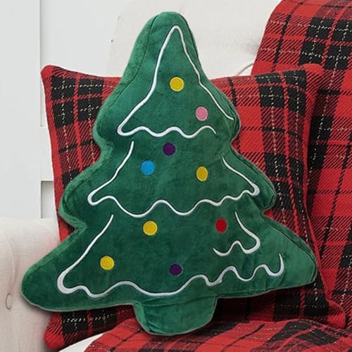 Coussin Arbre de Noël en peluche douce de qualité supérieure