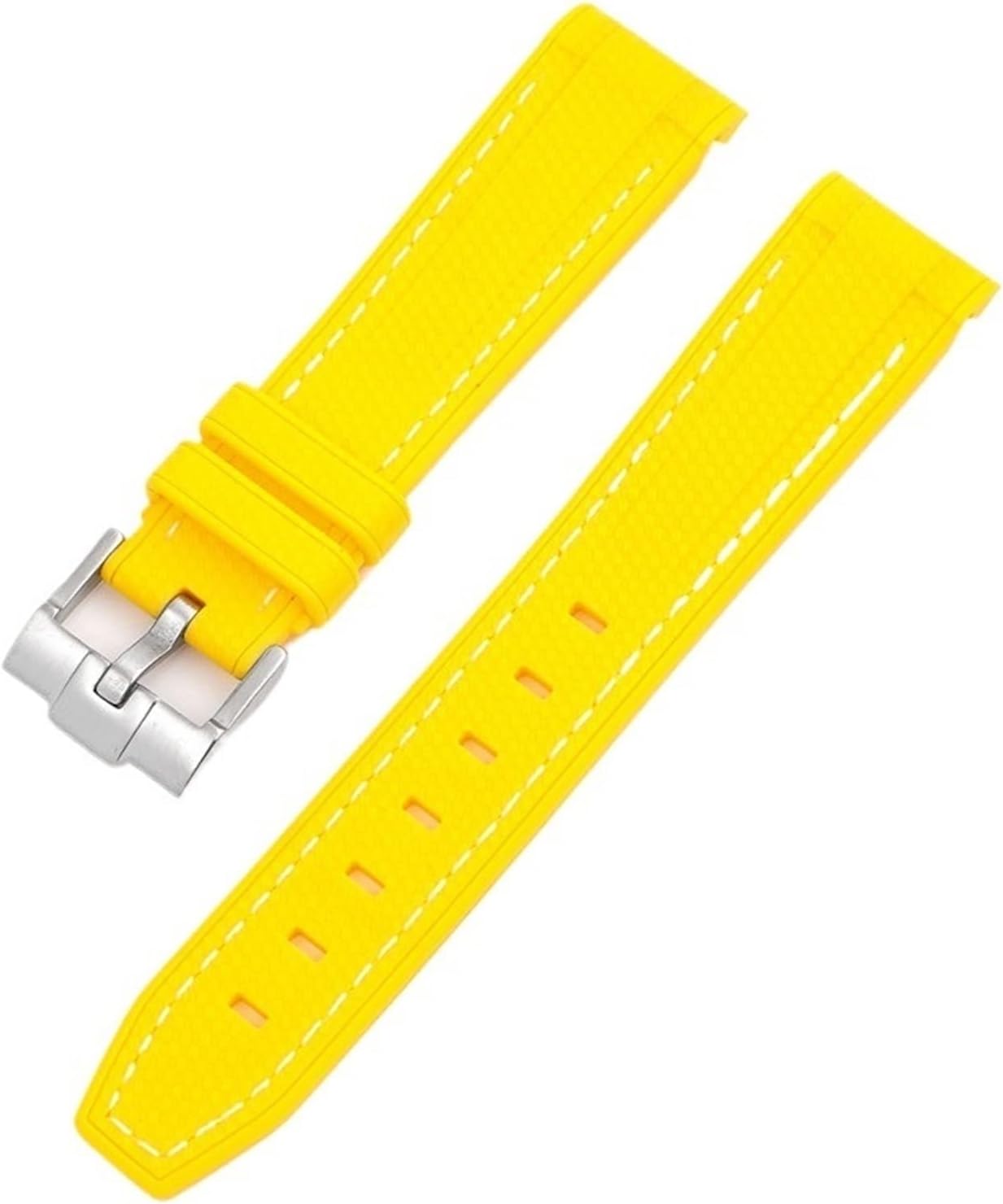 For Swatch X Omega Moonswatch For Seamaster 300 Curved Interface Men Women Quality Replace Watch Band 20mm(Yellow white)
