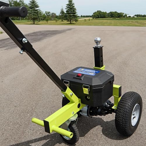 Tow Tuff TMD-35ETD8 Versatile 3500 Pound Capacity Adjustable Ball Height Heavy Duty Electric Utility Trailer Dolly thumb #6