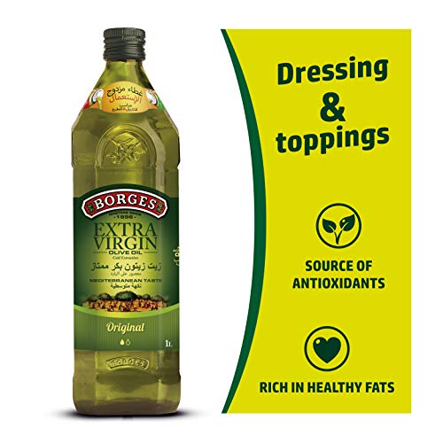Image of Borges Extra Virgin Olive Oil -1L Glass + Borges Olive Oil Extra Light Flavours of Olives, 5L