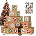 Produktbild Adventskalender zum Befüllen, 24 Adventskalender Boxen, Adventskalender Selber Befüllen, Weihnachtskalender DIY Bastelset inkl. Weihnachten Adventszahlen Aufkleber, Schachteln zum Befüllen