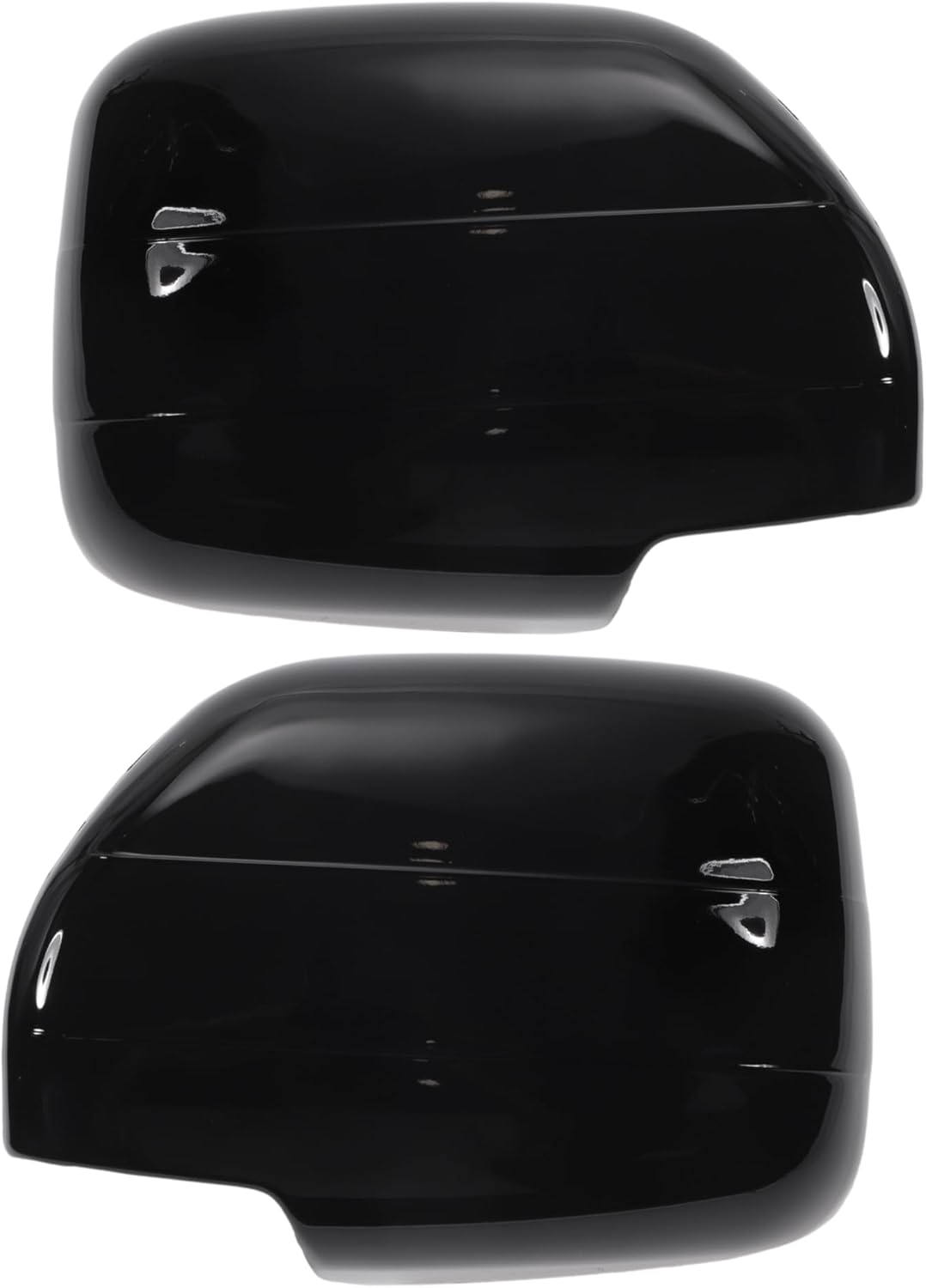 X AUTOHAUX Pair Car Rear View Driver Passenger Side Mirror Cover Cap Overlay Gloss Black for Lexus LX470 1998-2007 for Toyota Land Cruiser Mirror Guard Covers Exterior Decoration Trims