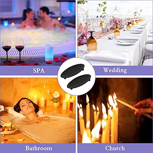 Candle Holders 4Pcs Black Retro Pillar Candle Holders 10cm Iron Candle Tray Candlestick Holders Candle Round Votive Candle Holders Tray Decorations for Wedding Living Room Bedroom Party Christmas