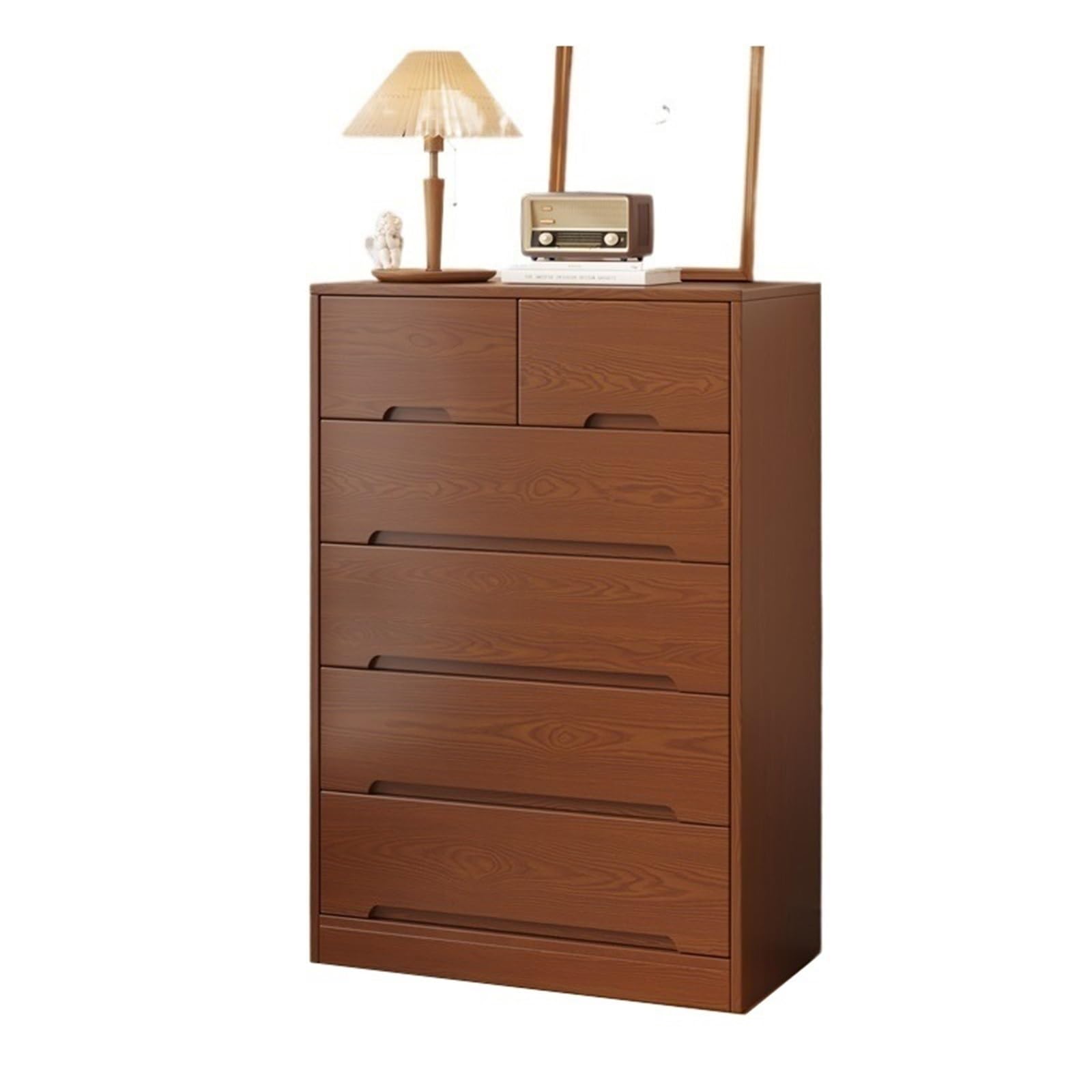 Dh2yjnbf3 Bedroom Dresser For Bedroom Multi-layer Wooden Top Storage Chest Of Drawers With 6 Storage Organizer(Large)