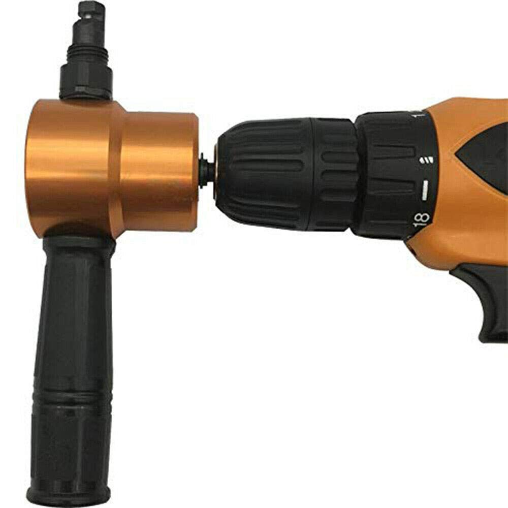 Doppelkopf-Knabber-Metallschneider, 360 Grad verstellbarer Bohraufsatz, Elektrowerkzeug-Zubehör, Schneidwerkzeuge (Gold)