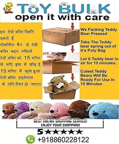 Image of 4 Feet Big Pink Teddy Bear - Soft Plush Giant Stuffed Animal Toy for Kids, Girls, Boys | Cuddly Gift for Birthdays, Valentine's Day (Pink)