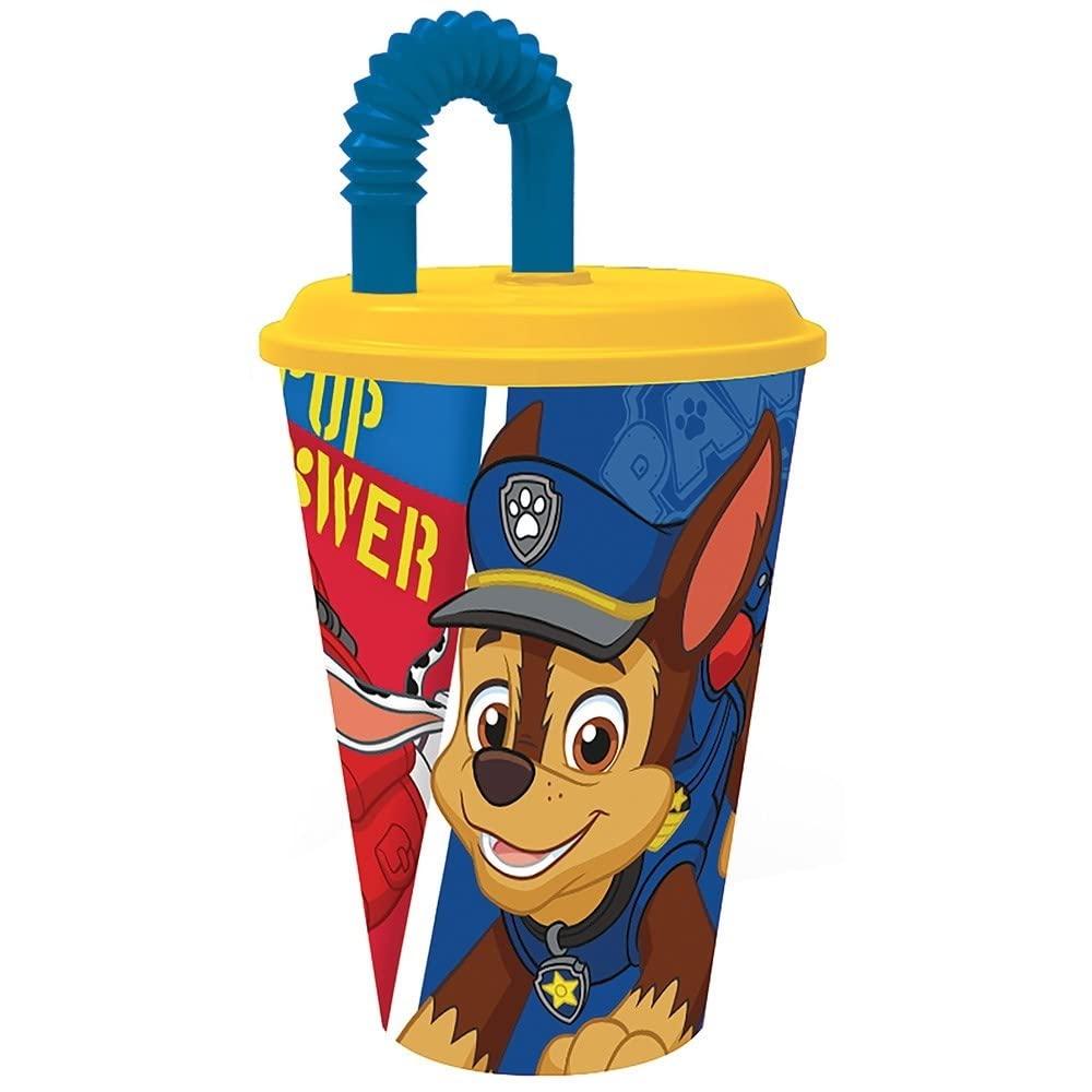 Stor Blue - Paw Patrol Paw Patrol Pup Power Easy Sport Tumbler With Lid And Straw For Easy And Safe Drinking, 430Ml