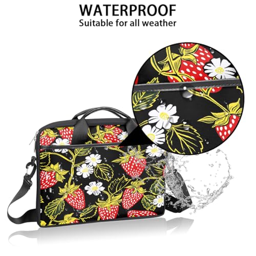 Bolso para laptop 15 pulgadas con diseño de fresas miniatura 3