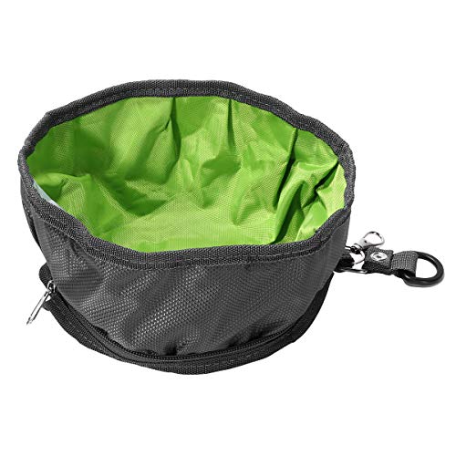 UEETEK Collapsible Travel Dog Bowl Portable Pet Cat Dog Food Feeder Water Bowl (Grey)