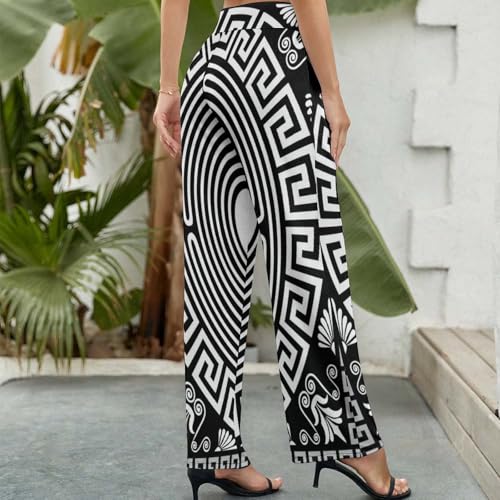 Nugier Women Wide Leg Palazzo, Casual Lounge Dressy Pants PJ Trouser Outfit(S-2XL)2
