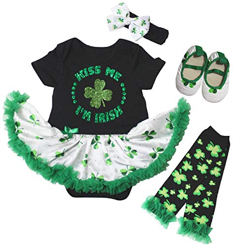 Robe de bébé verte anti-froid avec jambières trèfle pour protéger les jambes de bébé