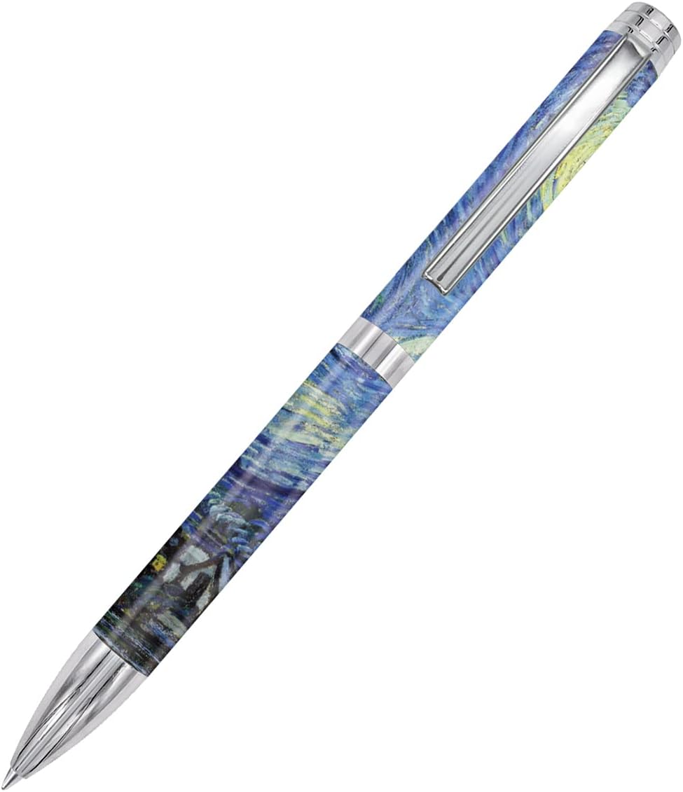 RainCaper Luxury Ballpoint Pen with Gift Box Set, Black, Fine Art Fancy Designer Pen for Women & Men (van Gogh Starry Night) - Image 2