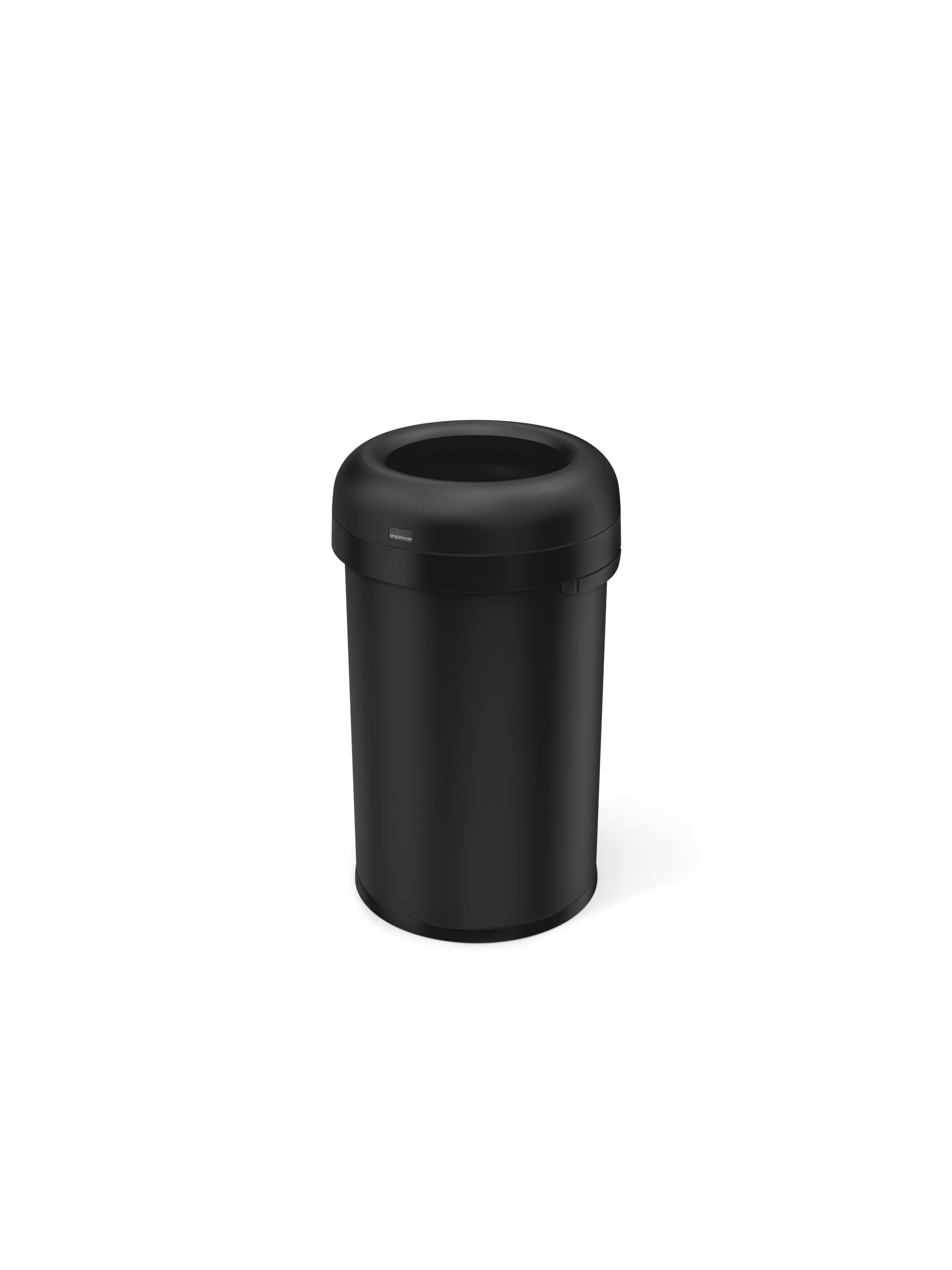 simplehuman 80 Liter 21 1 Gallon Bullet Open Top Trash Can Commercial Grade Heavy Gauge Matte Black Stainless