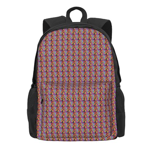 Mochila para adulto con estampado acústico y guitarras, resistente al agua miniatura 2