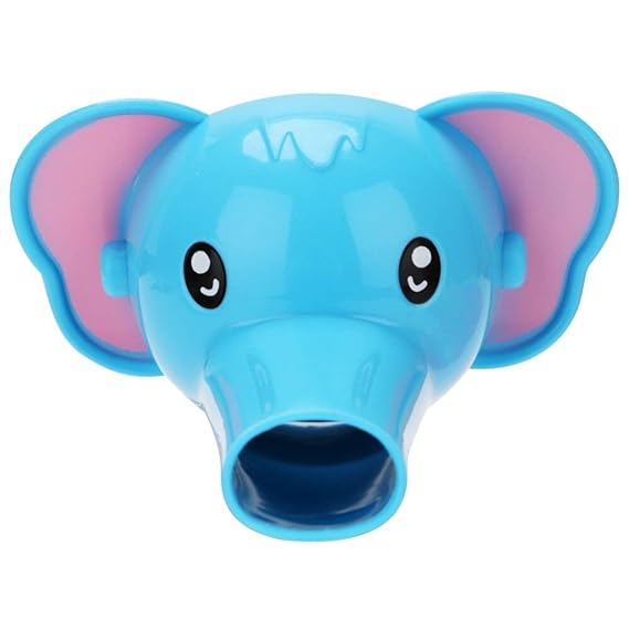 VENJA (LABEL) Water Tap Holder Faucet Extender || Plastic Silicone Kid's Elephant Shaped Bath Spout Cover for Kitchen Sink, Bathroom (Multicolor)