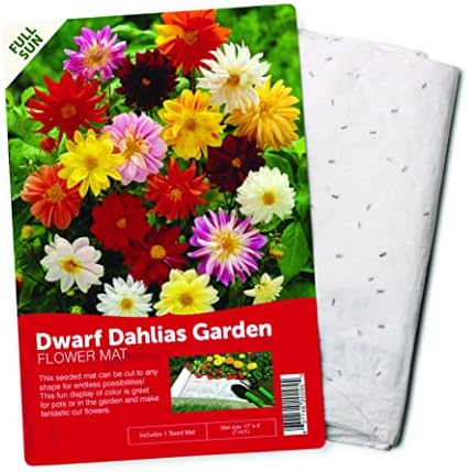 BloomingBulb Seed Mat - Easy to Plant and Grow Garden Seeds - Creates Fragrant, Vibrant Flower Garden – Customizable Flower Beds- Dwarf Dahlia Flower Mat
