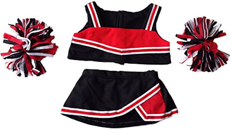 チア ユニフォームセット 赤 Amazon.co.jp: 赤と黒のチアリーダー衣装テディベアの服は、ほとんどの
