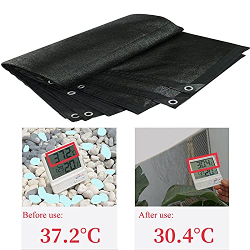 Filet d'ombrage d'extérieur robuste noir pour grande terrasse - 5