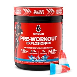 Six Star Pre-Workout Powder for Men & Women, ICY Rocket Freeze (30 Servings) – Preworkout Explosion 2.0 Energy Powder Drink Mix with Beta-Alanine & Caffeine – Sports Nutrition Supplement Products
