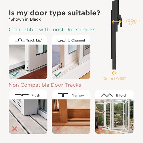 Hakuna Pets Mesh Patio Pet Door, Tool-Free Sliding Door Insert, Rental Safe Aluminium Frame, Fiberglass Insect Screen, UV Resistant Flap, Fits Sliding Doors up to 84.25" (Black, Medium) by Hakuna Pets - Image 4