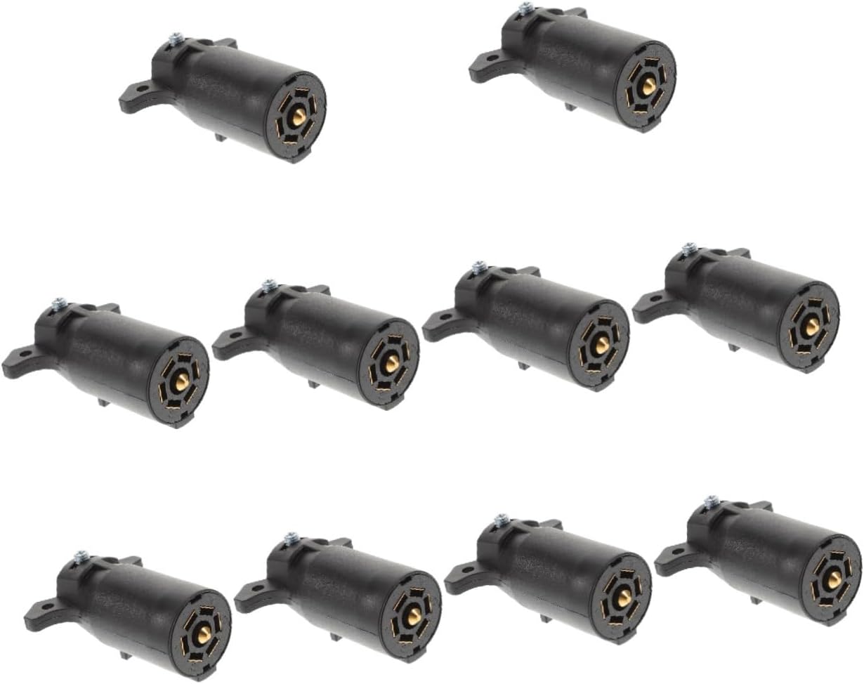 10pcs 7 Trailer Plug Adapters 7 Pin Trailer Light Connector Easy to Use