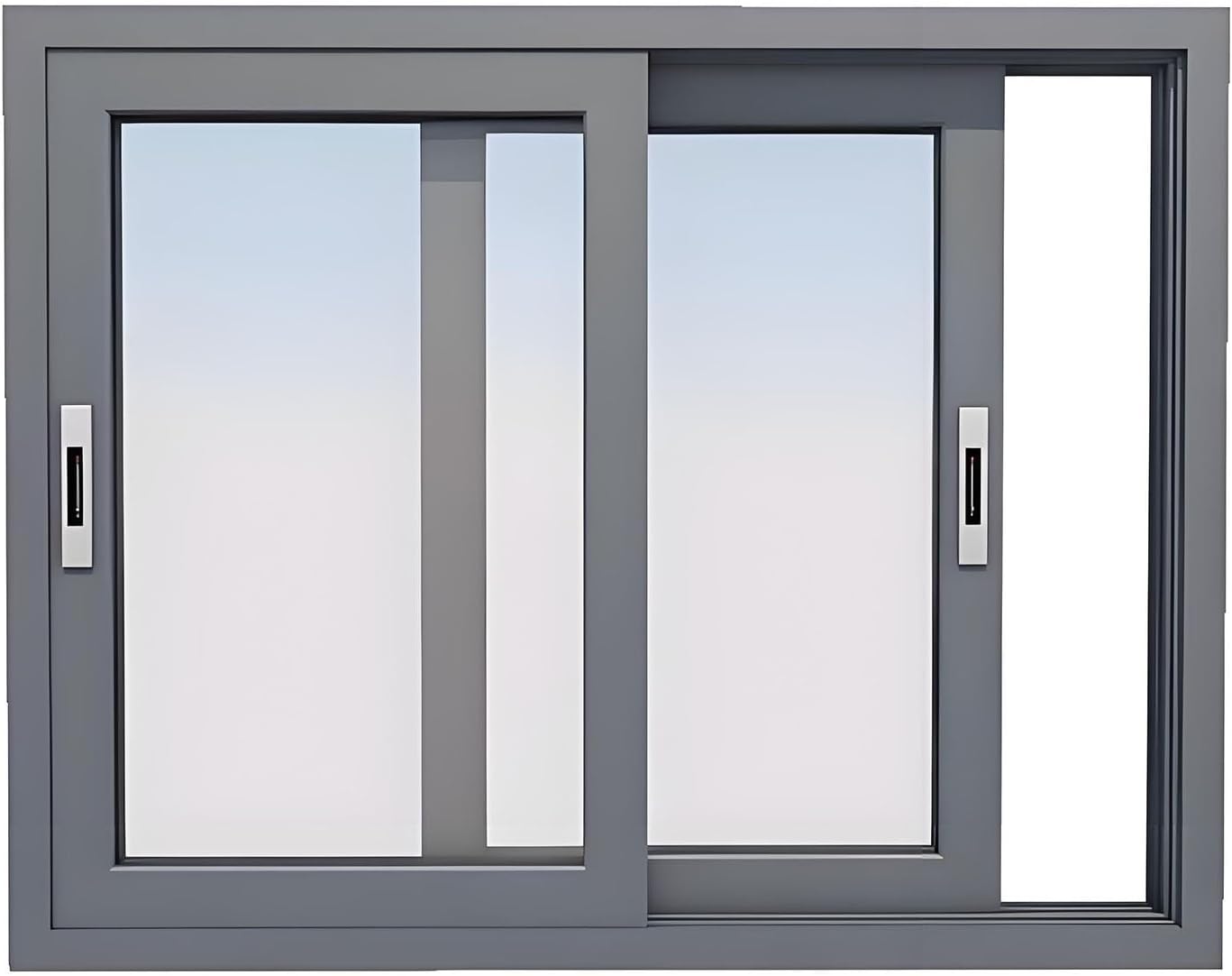 Horizontal Sliding Basement Window – Flush Mount Replacement Slider with Tempered Glass & Screen, Easy-to-Install Basement Window for Horizontal Sliding(Gray,WxH 32x14in/80x35cm)