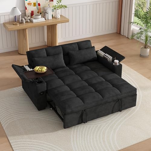 KEIKI 65” 3-in-1 Convertible Sofa Bed with Storage