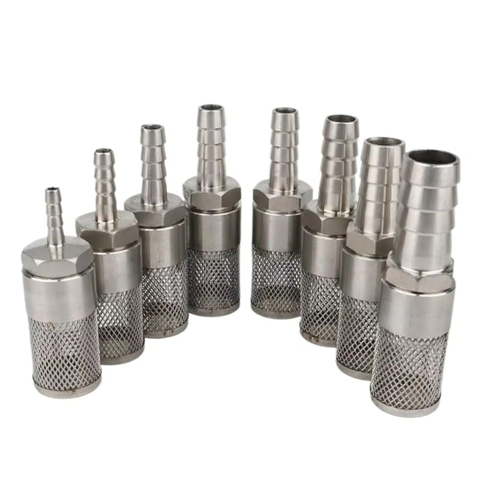 Filtro de Malla de Acero Inoxidable para mangueras de 6-19 mm - Filtro Dividido Tipo Pagoda para riego, acuarios y Lavado de Coches - (1 Unidad) (8 mm)