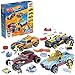 Produktbild MEGA Construx GVM13 - Hot Wheels Rennwagen Spielzeug-Set, Bauset, 485 Teile, 4 Fahrzeuge, Rally Cat, Dawgzilla, Night Shifter und Mod Rod, 4 bewegliche Mikro-Actionfiguren, für Kinder ab 5 Jahren