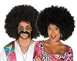 Color negro Guirca- Peluca rizos afro, Talla única (4006.0)